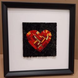 quadro mosaico cuore