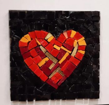 quadro mosaico cuore